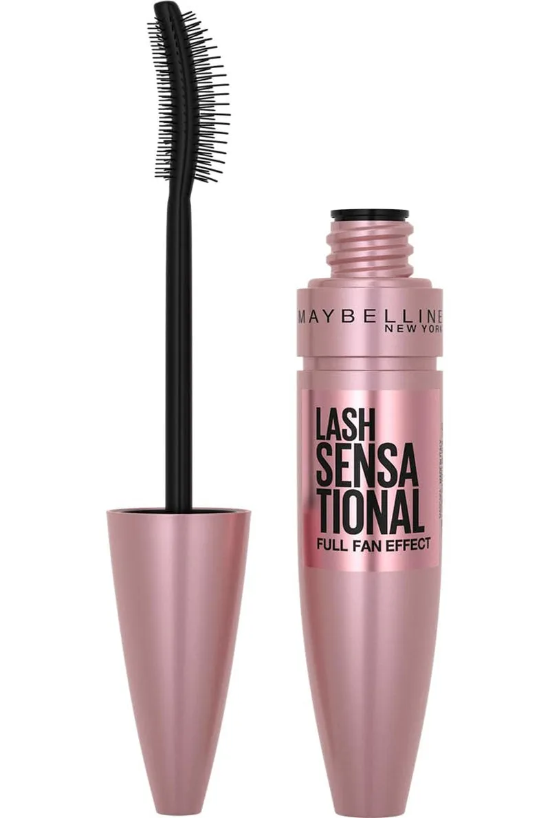 Lash Sensational Washable Mascara, Lengthening and Volumizing for a Full Fan Effect, Blackest Black, 1 Count