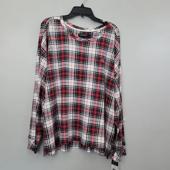 LAUREN Ralph LaurenLong Sleeve Crew Neck Joggers PJ Set