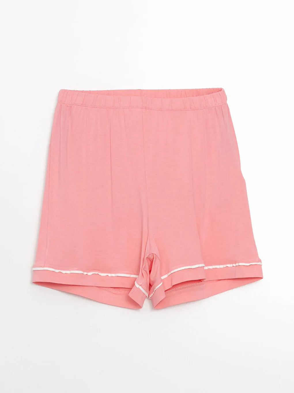 LCW DREAM Turquoise Shirt Collar Women Shorts Pajama Set