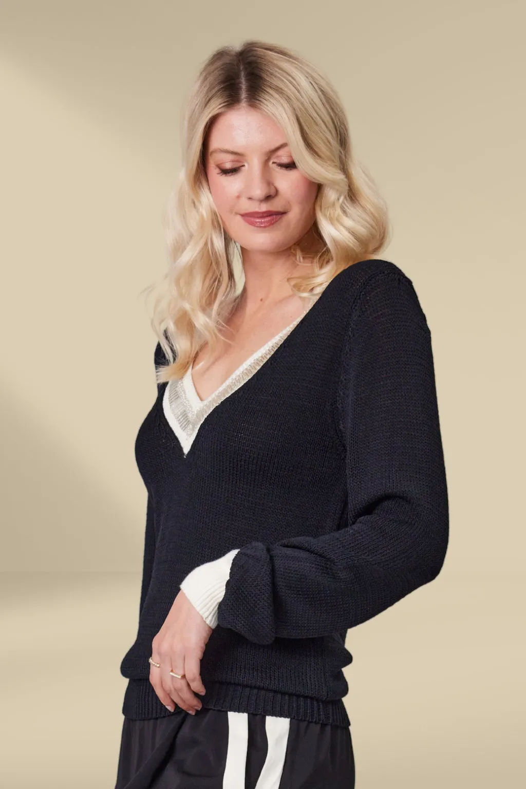 Lemon Tree Angelica Knit Black Cream