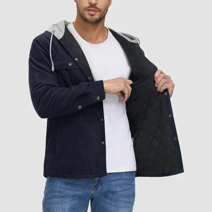 Liam - Lässige Winter-Steppjacke mit Kapuze für Herren