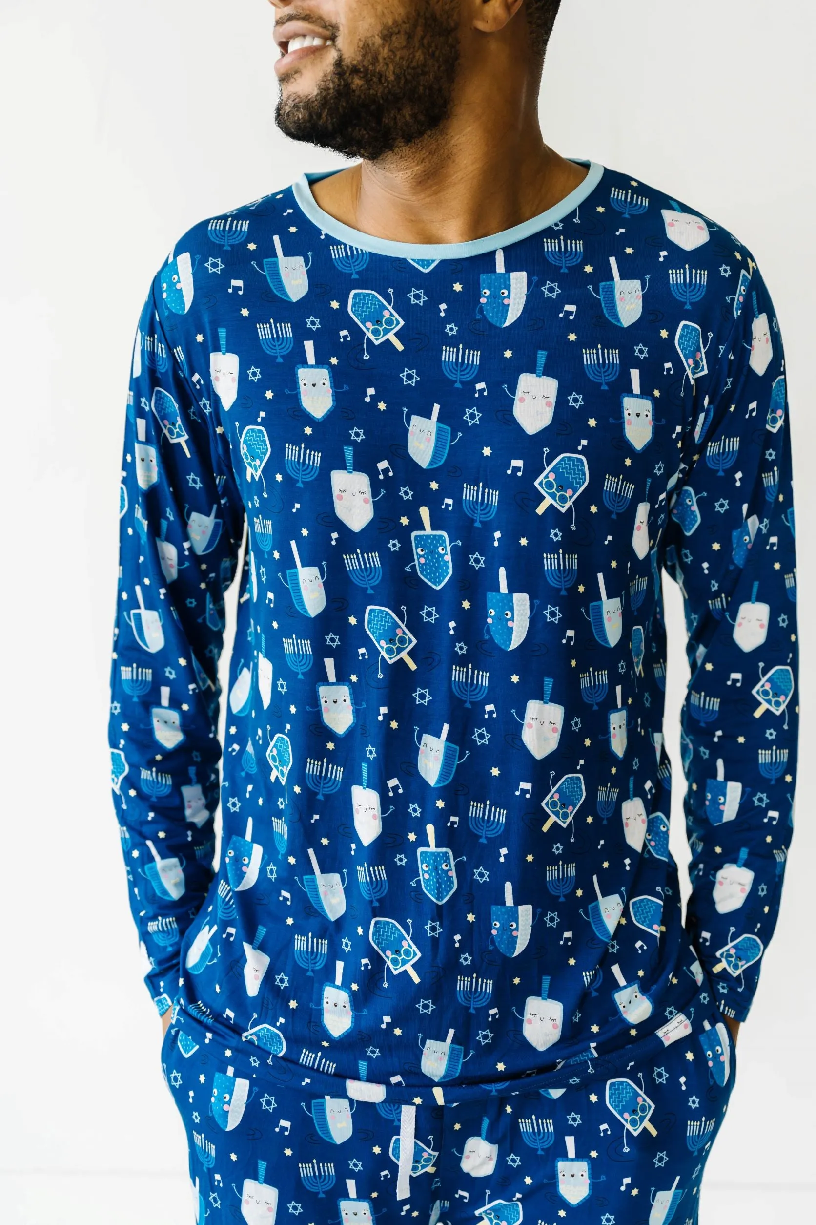 Little Sleepies Dancing Dreidels Men's 2pc Pajama Set