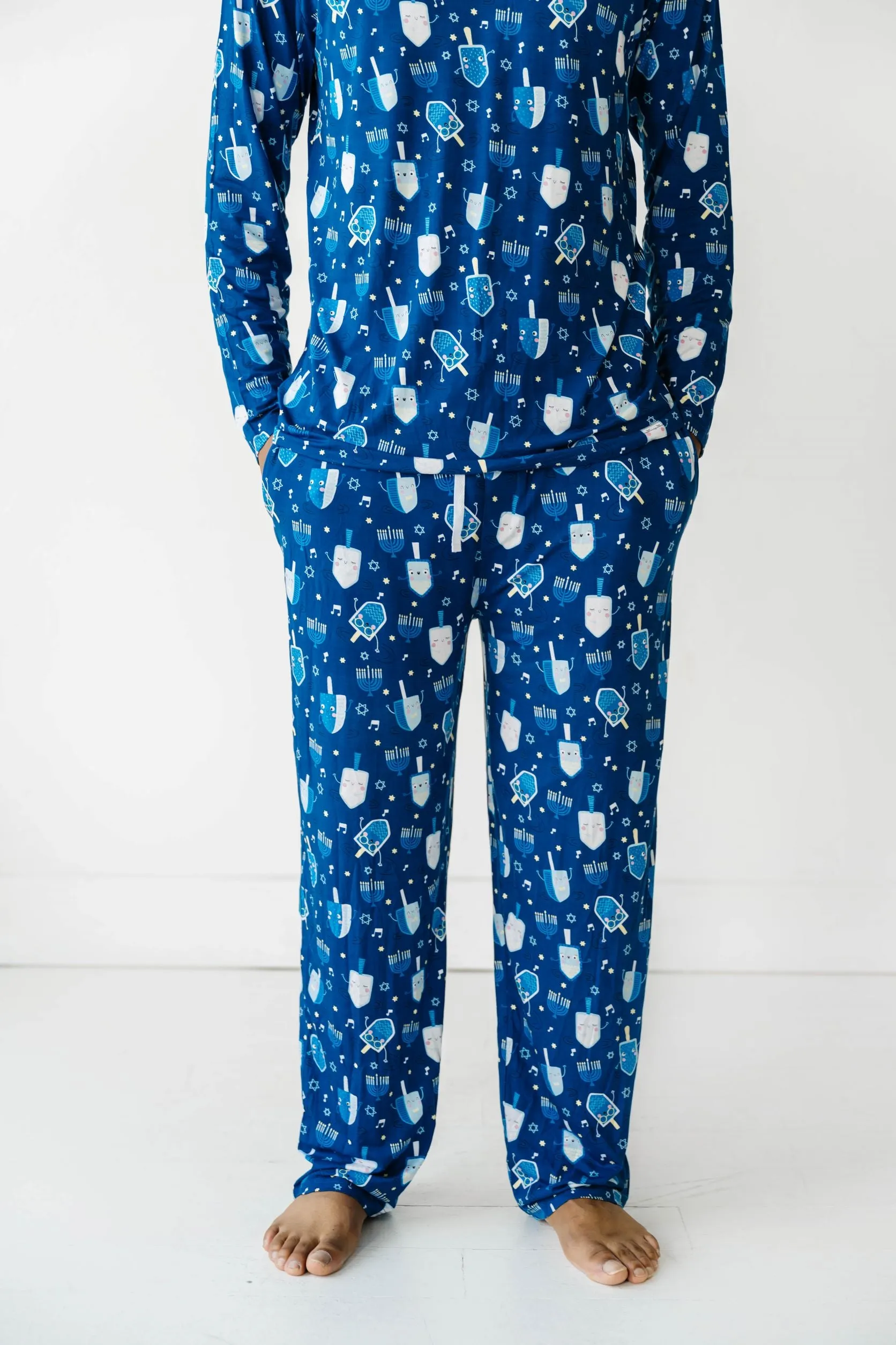 Little Sleepies Dancing Dreidels Men's 2pc Pajama Set