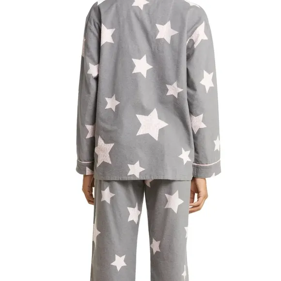 Long Sleeve Cotton Flannel Pajamas &amp; Headband SetPJ SALVAGE New