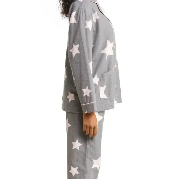 Long Sleeve Cotton Flannel Pajamas &amp; Headband SetPJ SALVAGE New