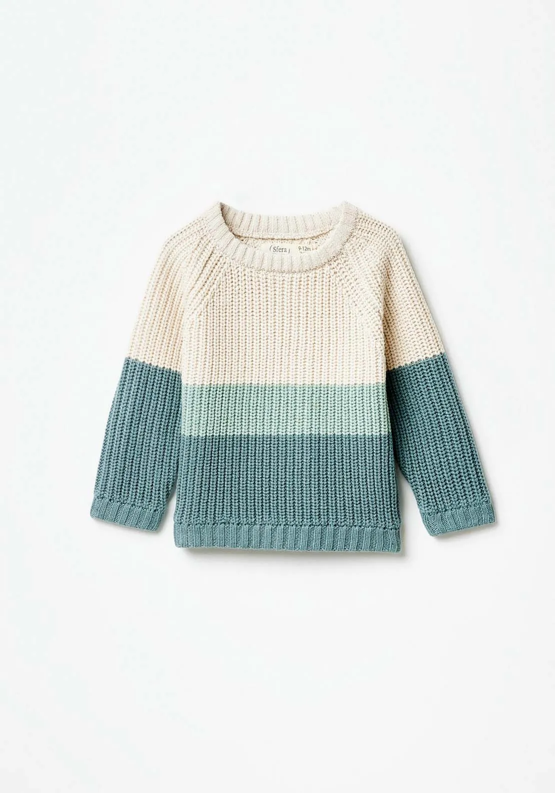 Long Sleeve Plain Knitted Sweatshirt - White