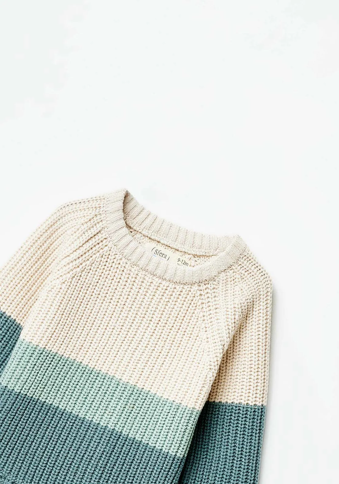 Long Sleeve Plain Knitted Sweatshirt - White