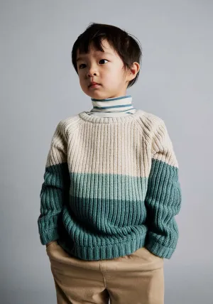 Long Sleeve Plain Knitted Sweatshirt - White