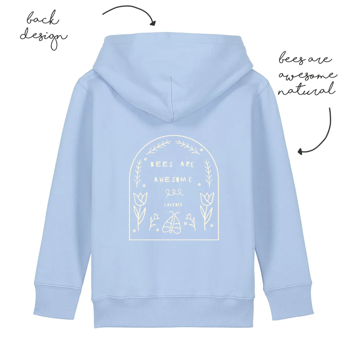LoveBee Hoodie | Bees are Awesome | Sail Blue