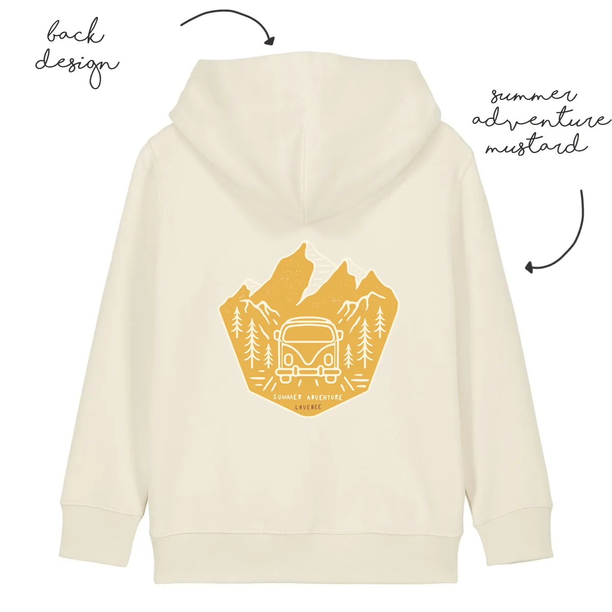 LoveBee Hoodie | Summer Adventure | Natural Raw
