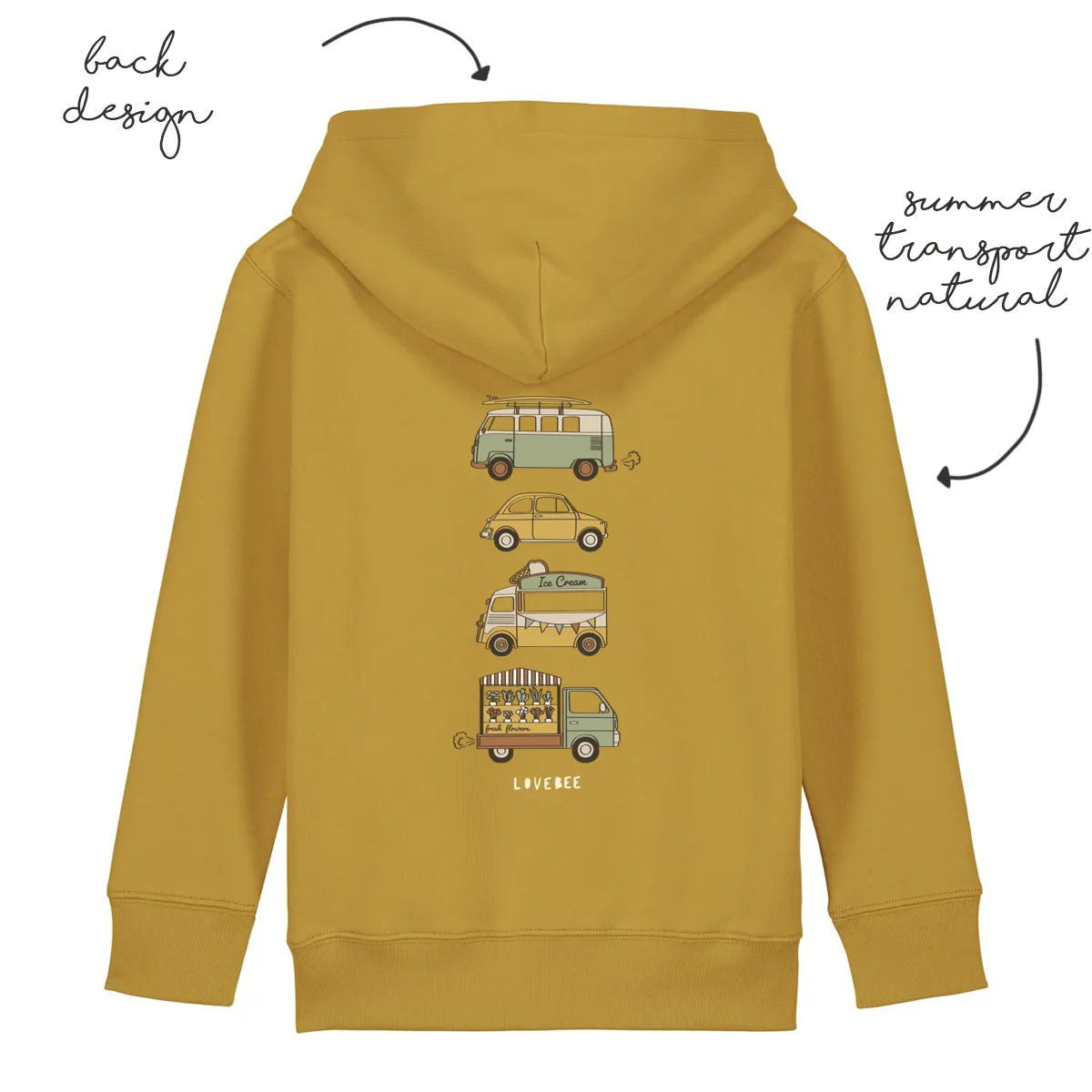 LoveBee Hoodie | Transport | Mustard
