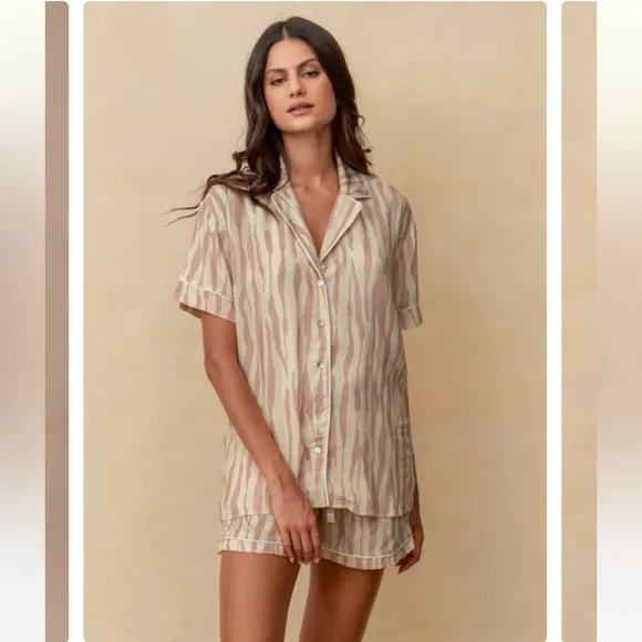 Maaji pajamas - NEW pajama set, short sleeve button up pajama shirt   shorts