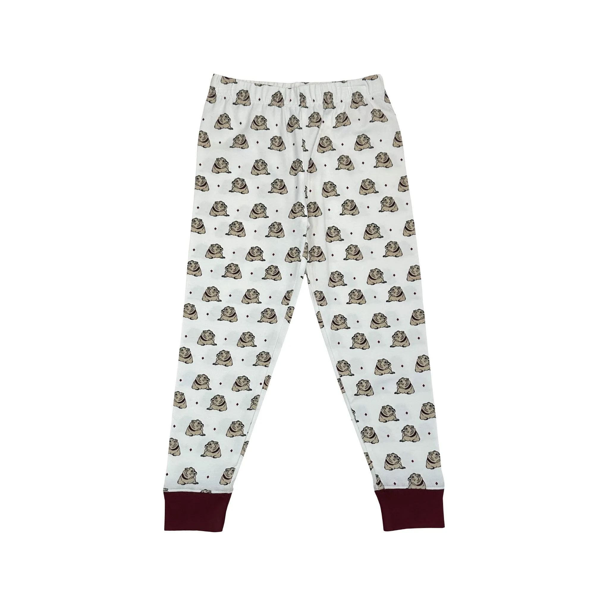 Maroon Bulldog Boy's PJ Set