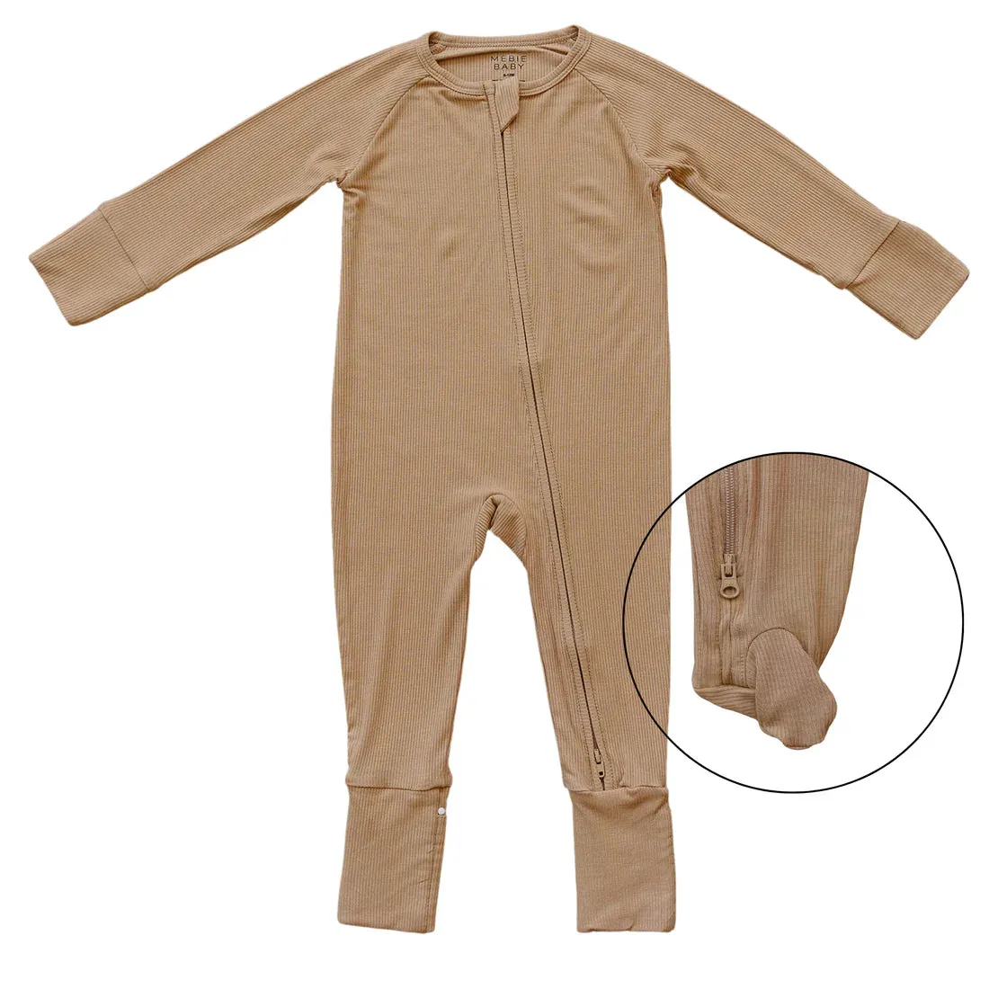 Mebie Baby Bamboo Ribbed Zipper Sleeper