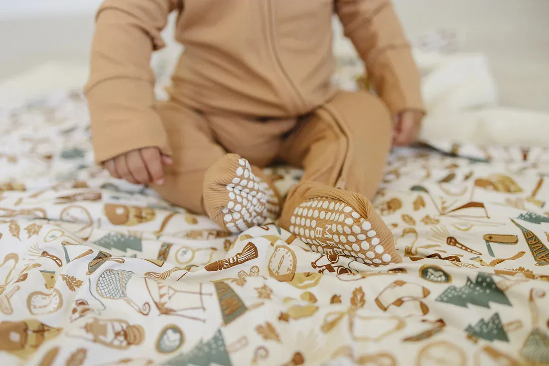 Mebie Baby Bamboo Ribbed Zipper Sleeper