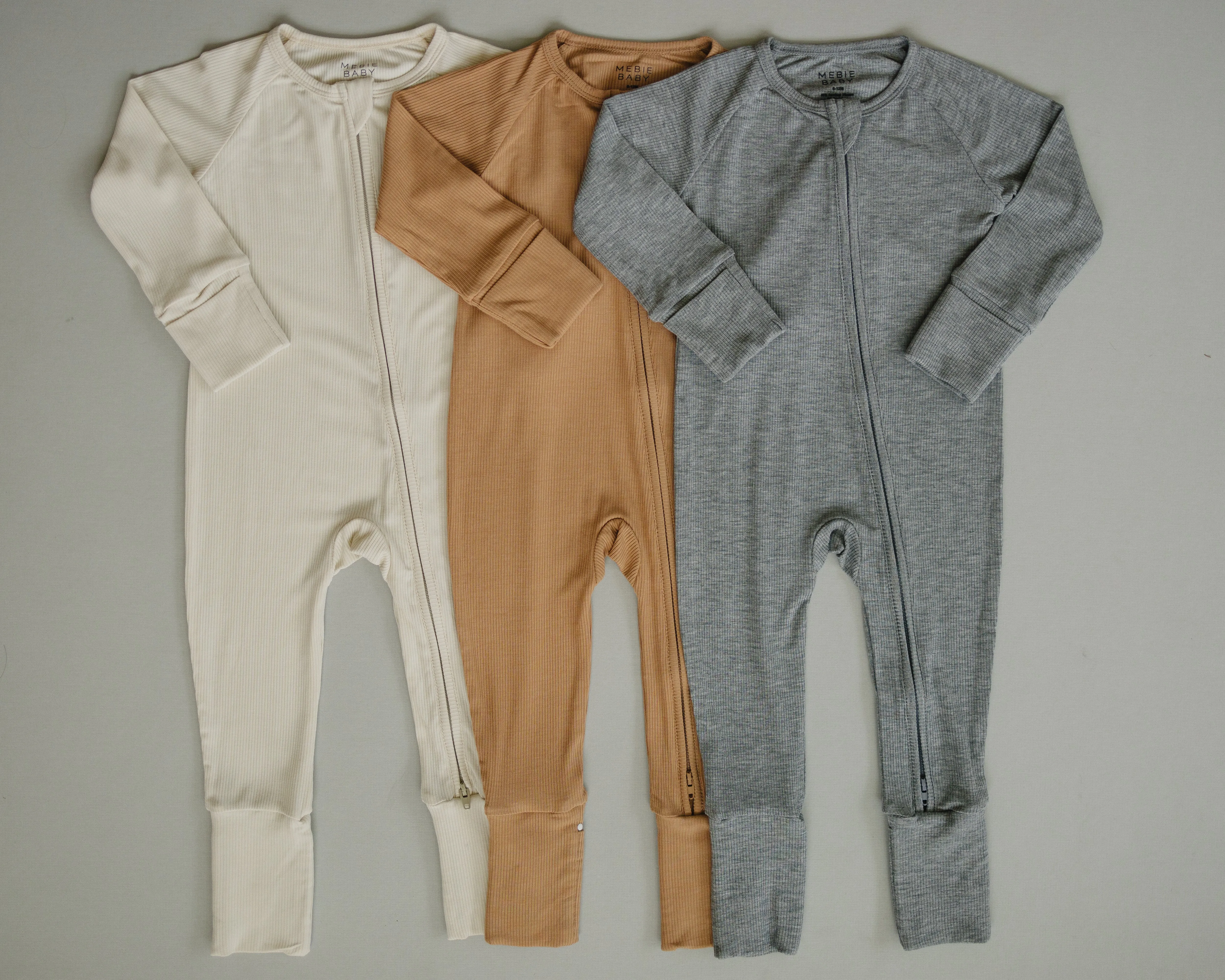 Mebie Baby Bamboo Ribbed Zipper Sleeper