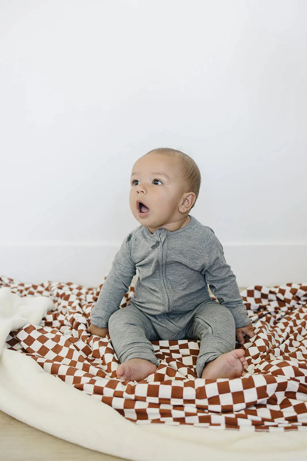 Mebie Baby Bamboo Ribbed Zipper Sleeper