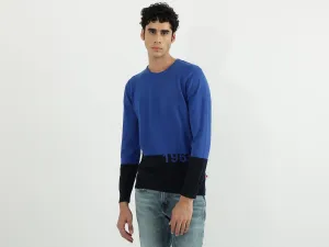 Men Colorblock Round Neck Sweatshirt