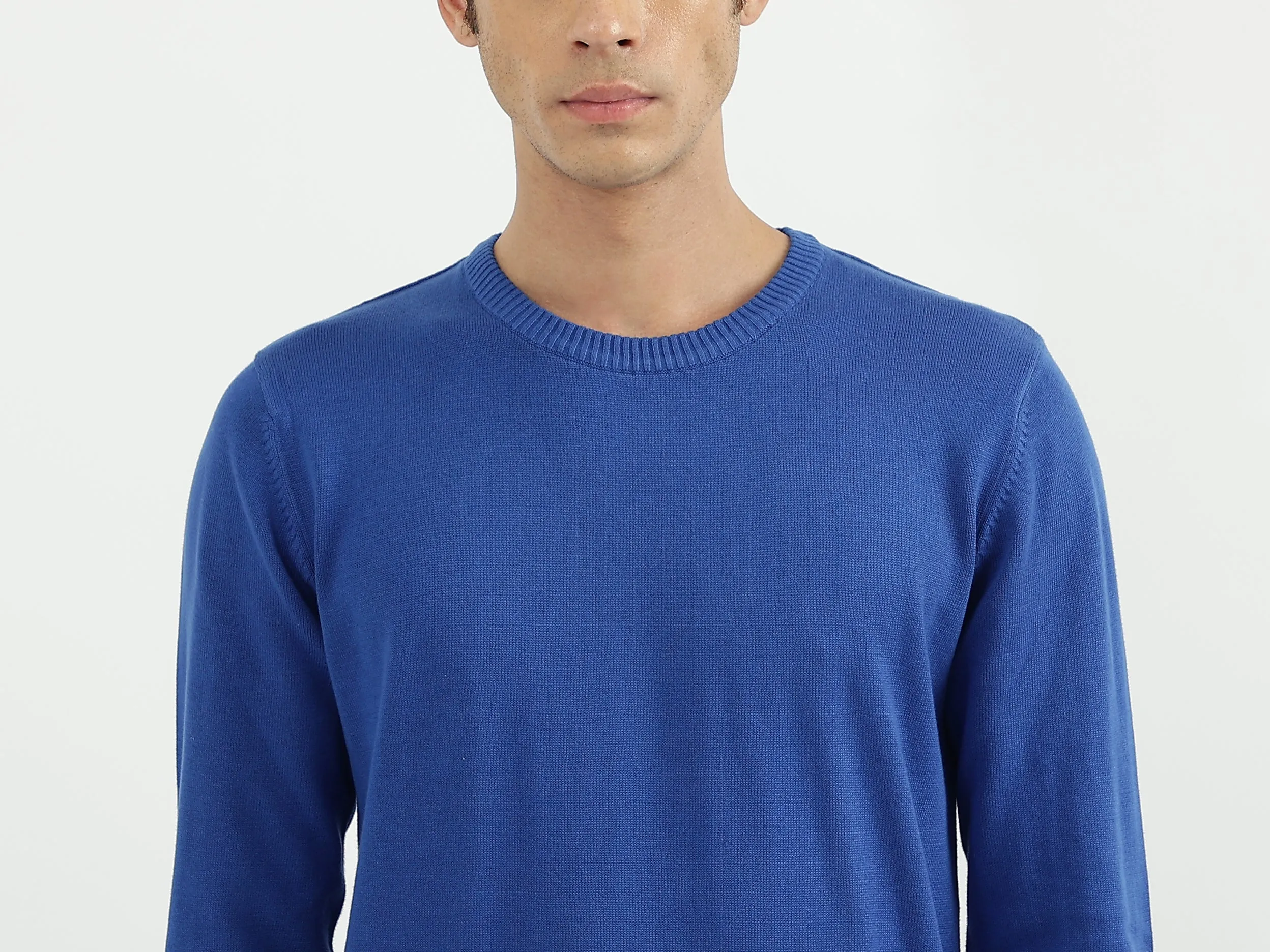 Men Colorblock Round Neck Sweatshirt