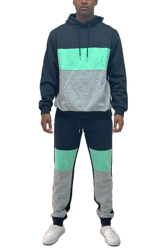 Men's Color Block 2-piece Sweat Suit