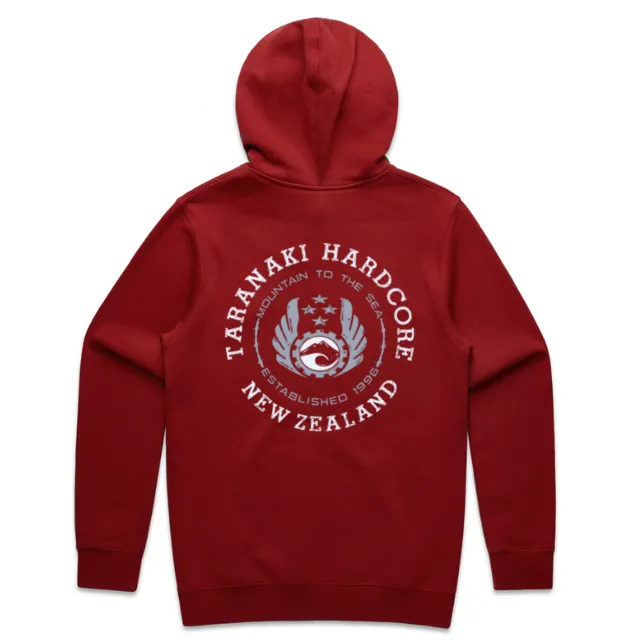 Mens Mountain To Sea Hoodie - Burgundy
