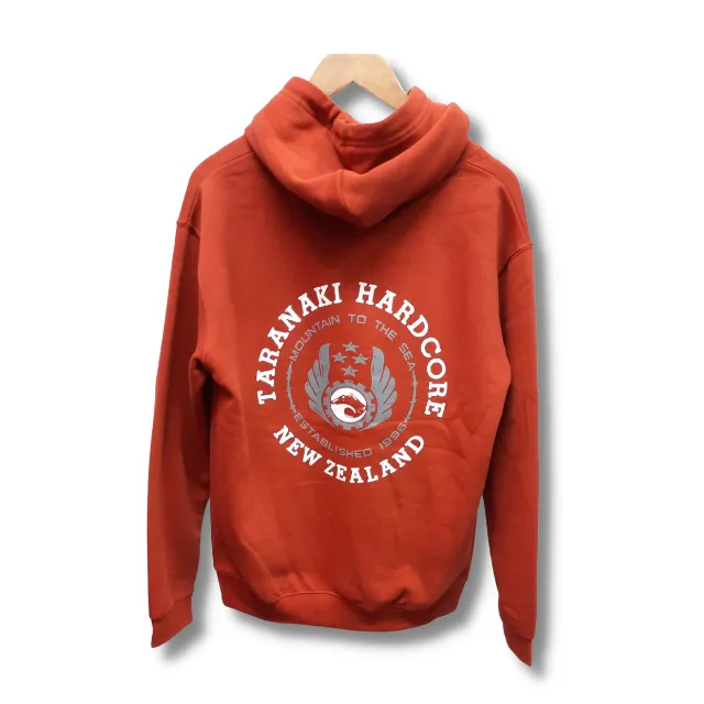 Mens Mountain To Sea Hoodie - Rust
