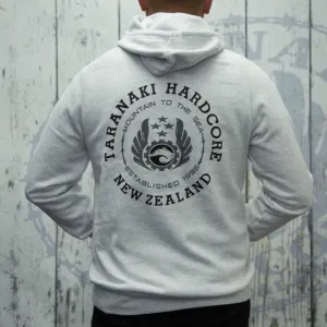 Mens Mountain To Sea Hoodie - White Marle
