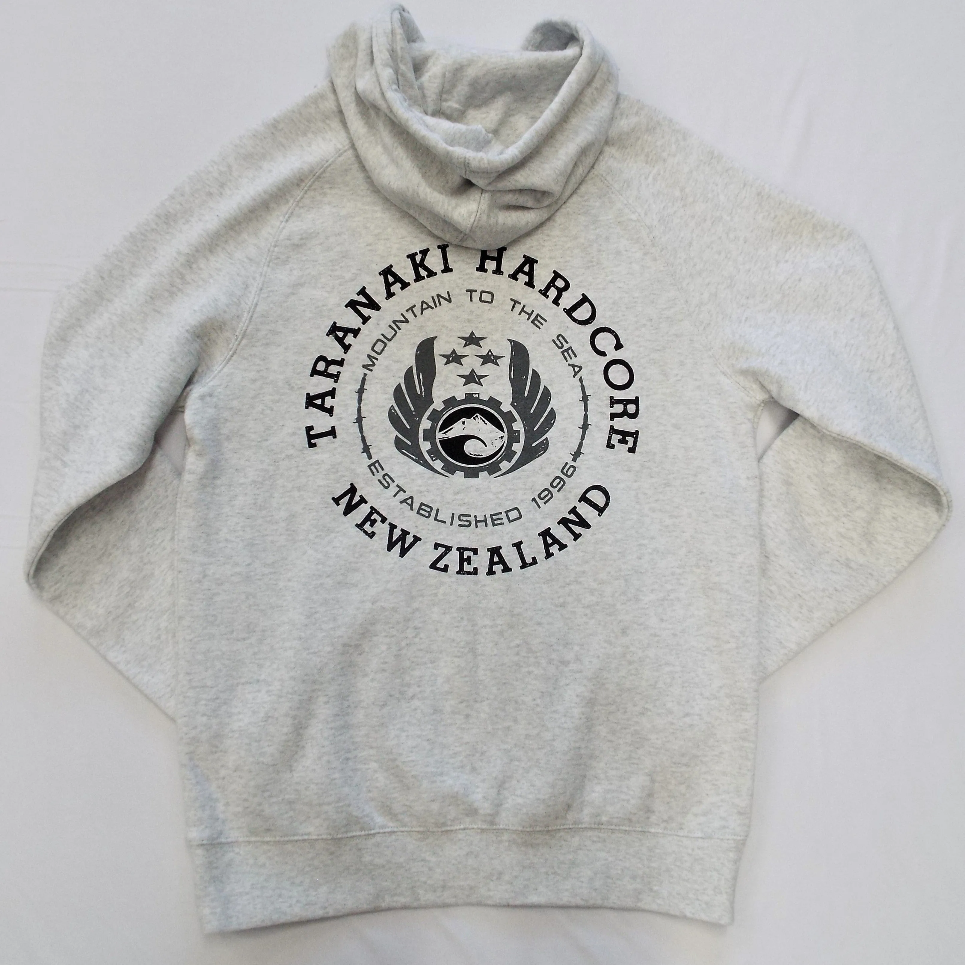 Mens Mountain To Sea Hoodie - White Marle