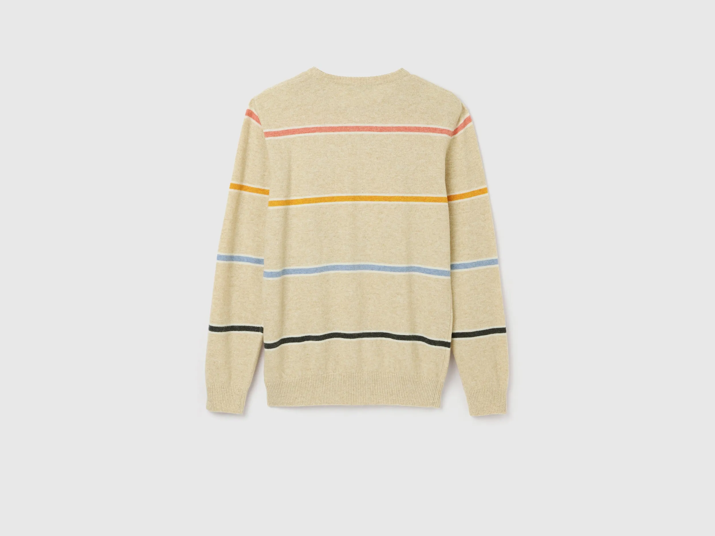 Men's Regular Fit Round Neck Striped Sweaters