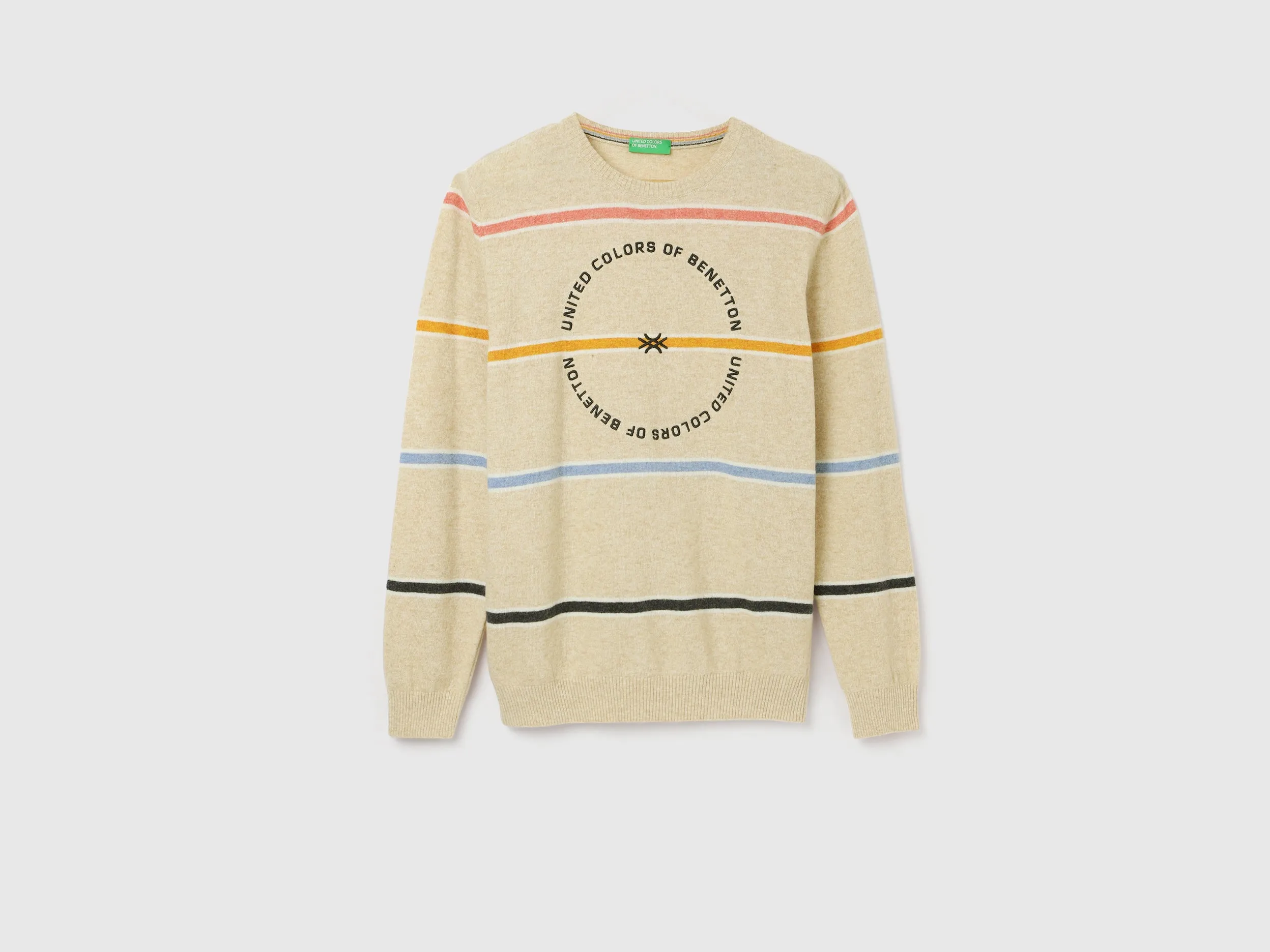 Men's Regular Fit Round Neck Striped Sweaters
