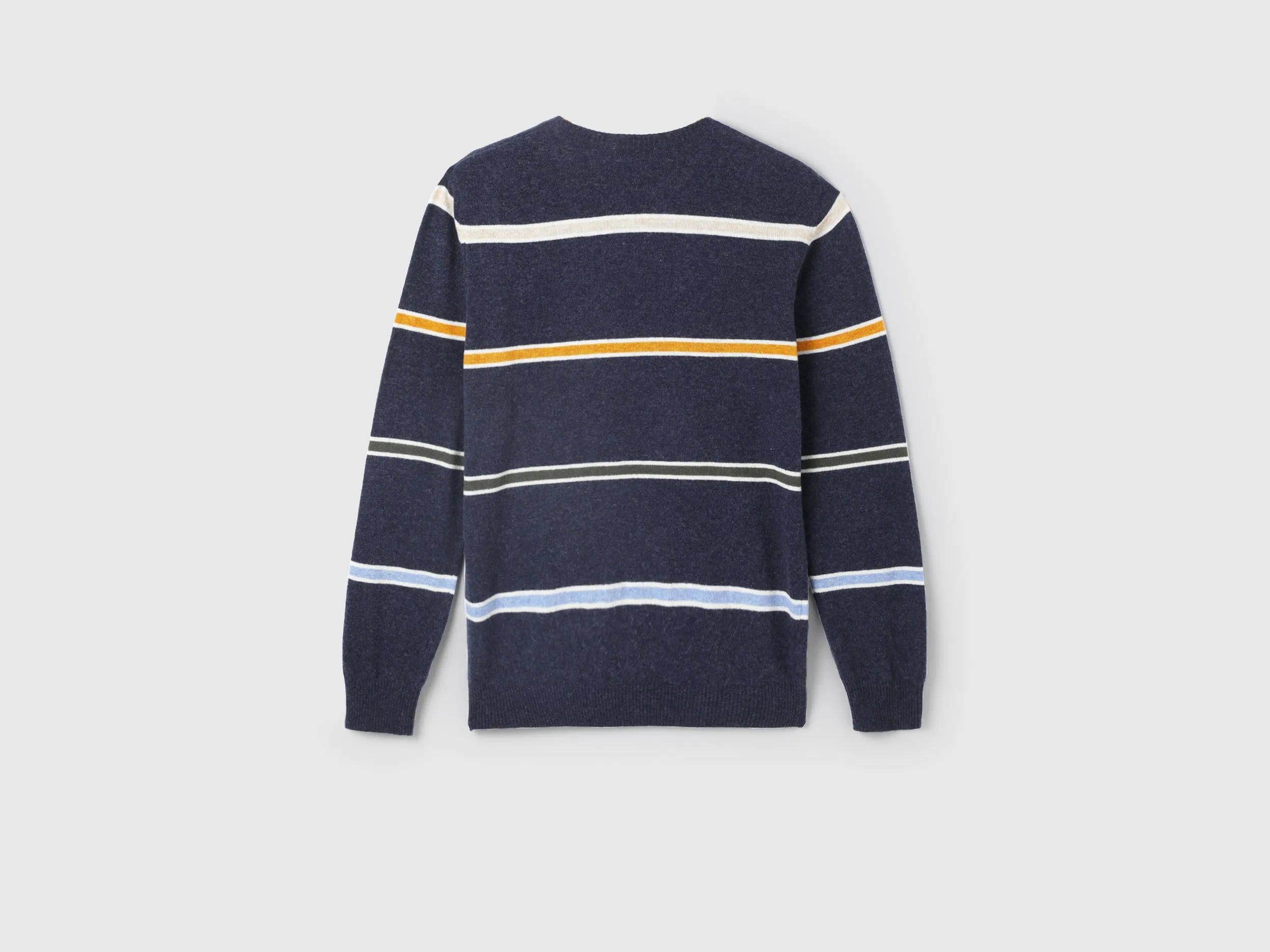 Men's Regular Fit Round Neck Striped Sweaters