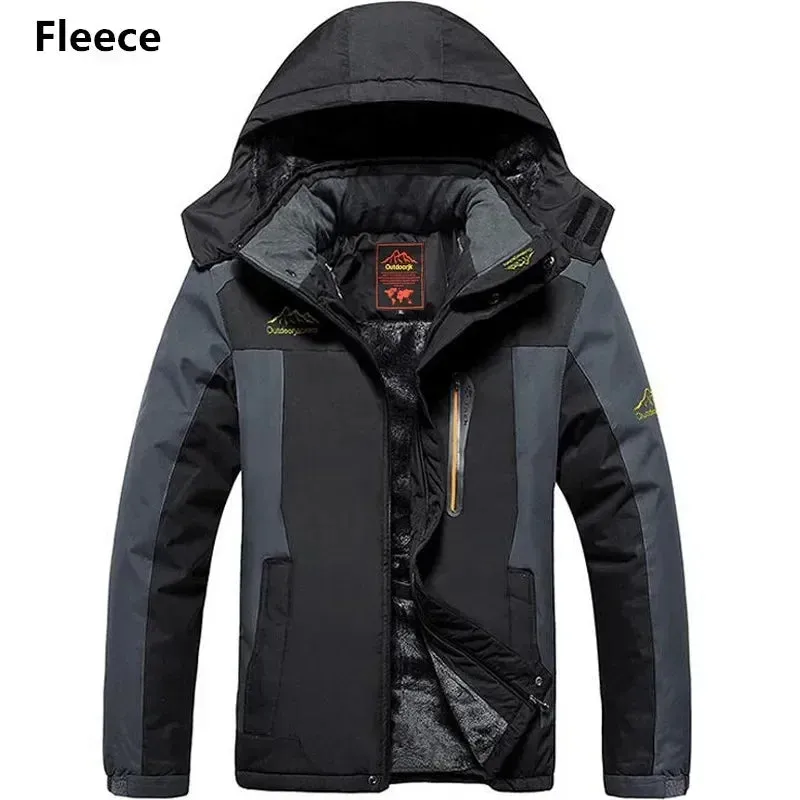 Men's Thick Waterproof Hooded Parka – Fleece Military Jacket Plus Size 9XL