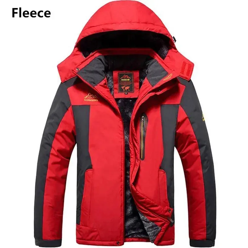 Men's Thick Waterproof Hooded Parka – Fleece Military Jacket Plus Size 9XL