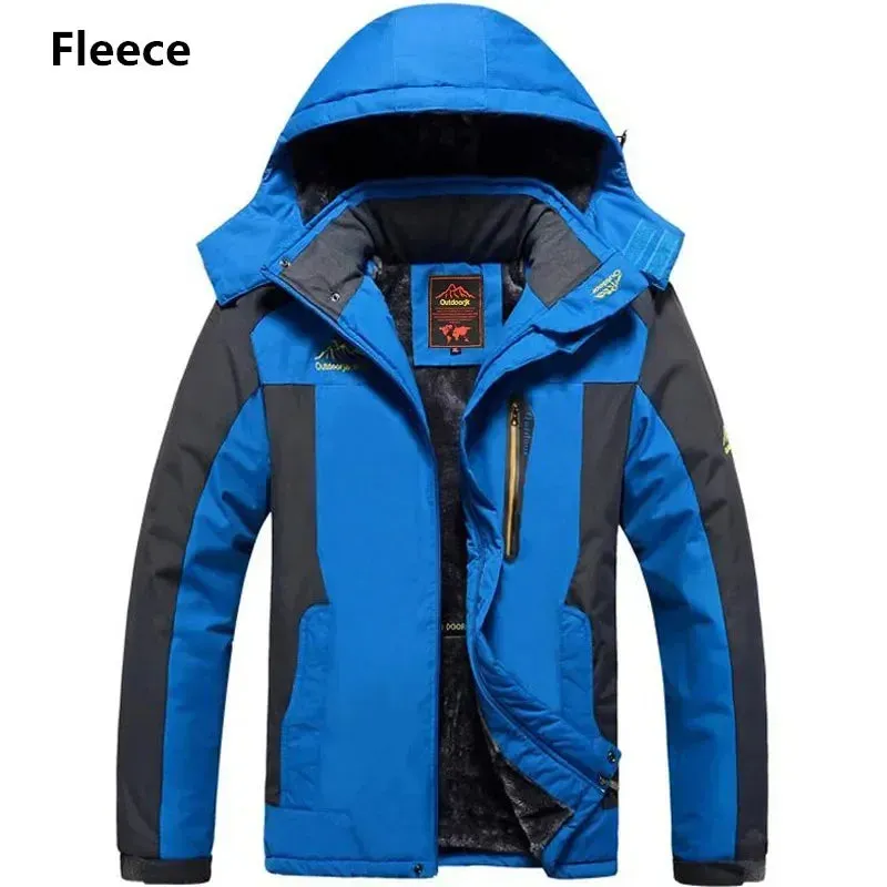 Men's Thick Waterproof Hooded Parka – Fleece Military Jacket Plus Size 9XL