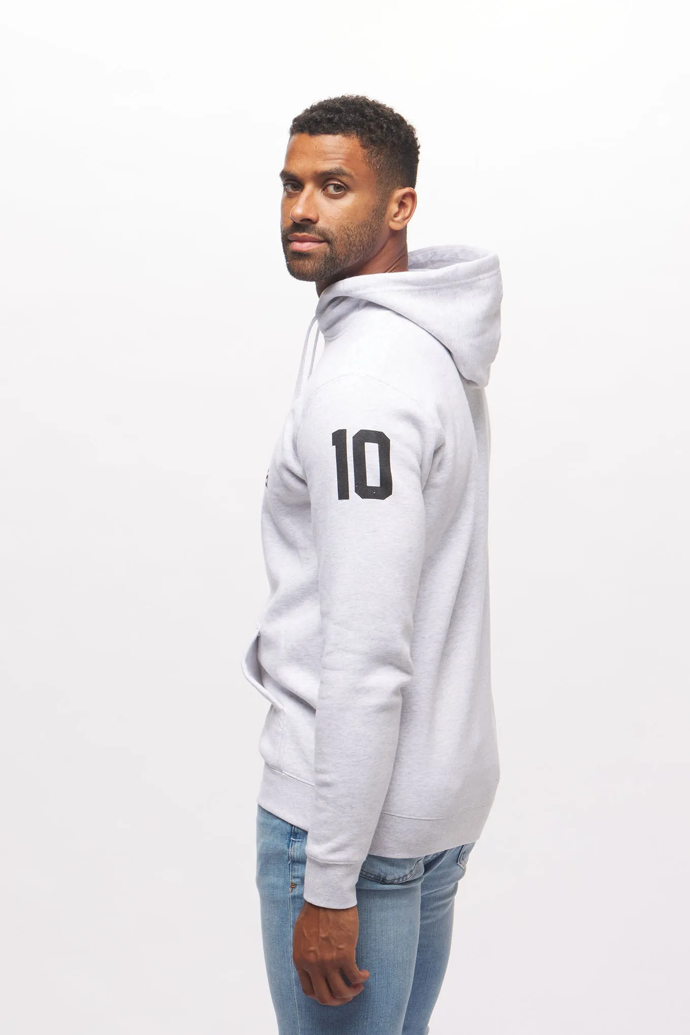 Men's - Uno Zero Auto da Corsa Heather White Pullover Hoodie