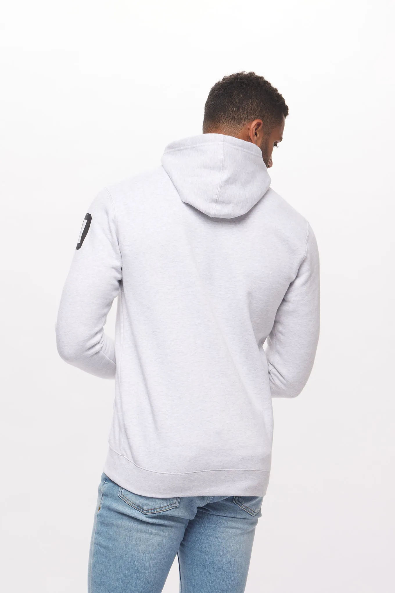 Men's - Uno Zero Auto da Corsa Heather White Pullover Hoodie