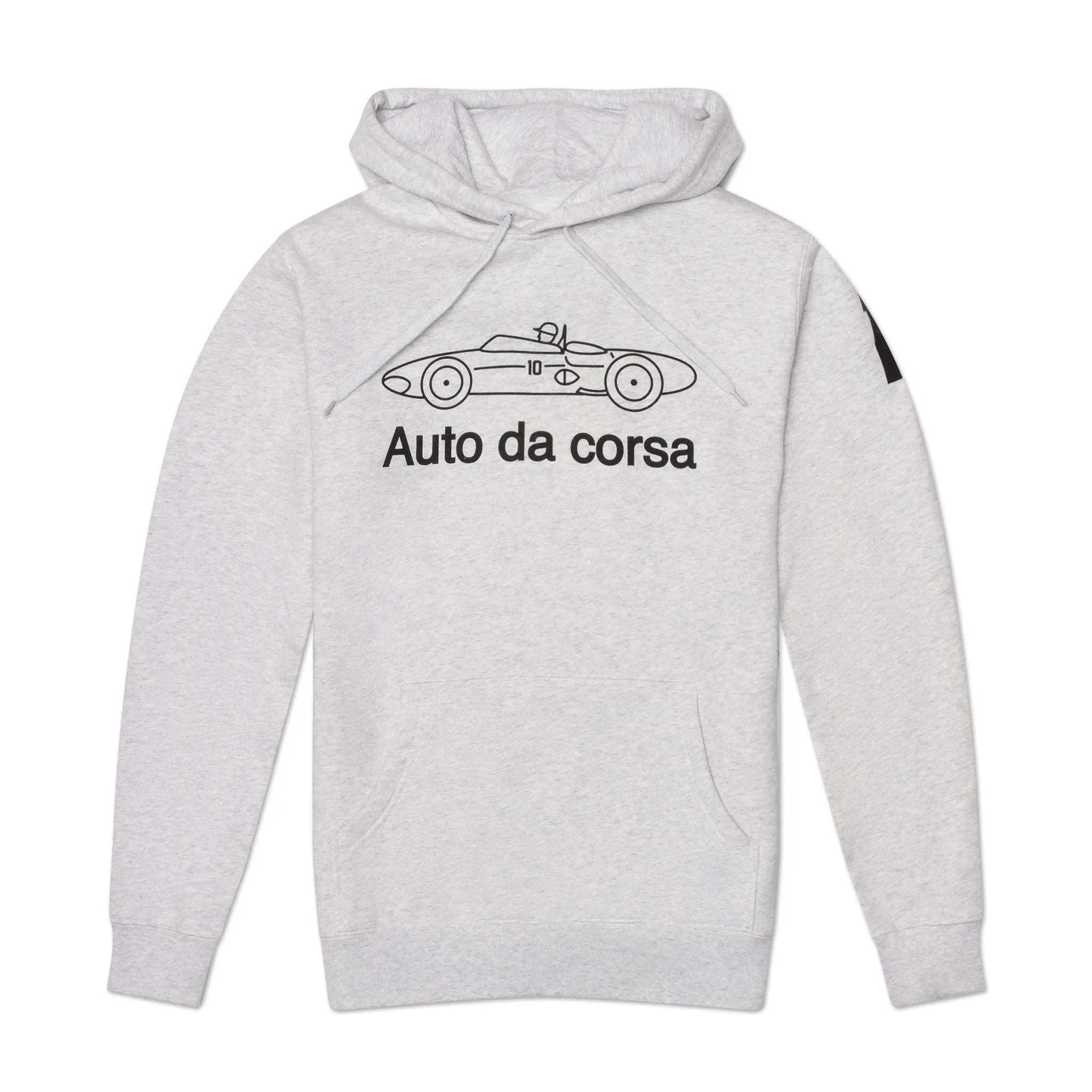 Men's - Uno Zero Auto da Corsa Heather White Pullover Hoodie