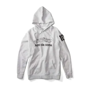 Men's - Uno Zero Auto da Corsa Heather White Pullover Hoodie
