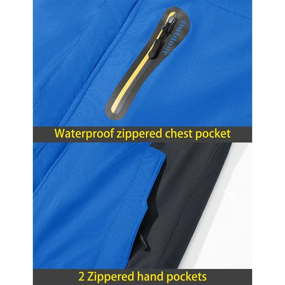 Men's Waterproof Ski Jacket – Fleece-Lined Winter Parka Windbreaker