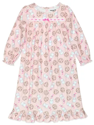 Milk & Cookies Flannel Granny Gown Nightgown