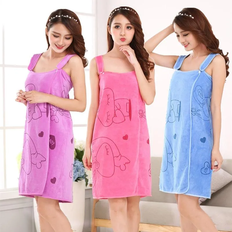 Multifunctional quick-drying ladies bath towel and bathrobe pajamas