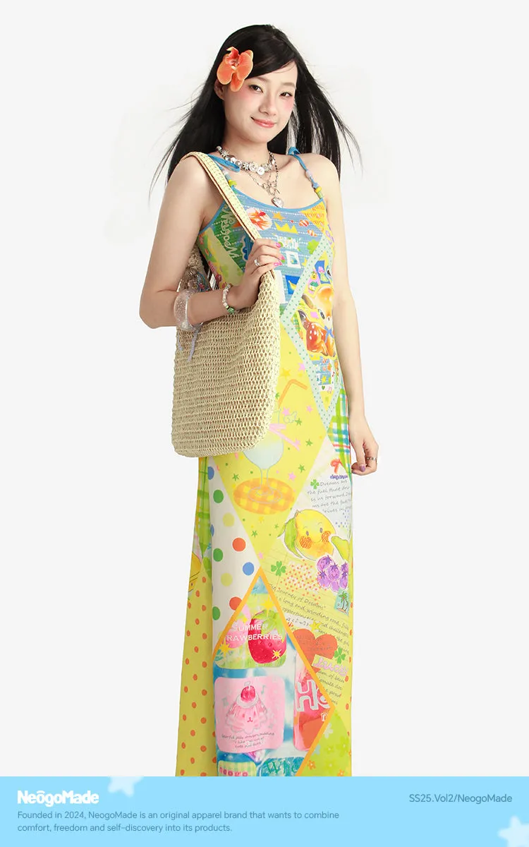 NeogoMade Bunny & Deer Dress | Harajuku Sweet Reversible Beaded Strap Dress