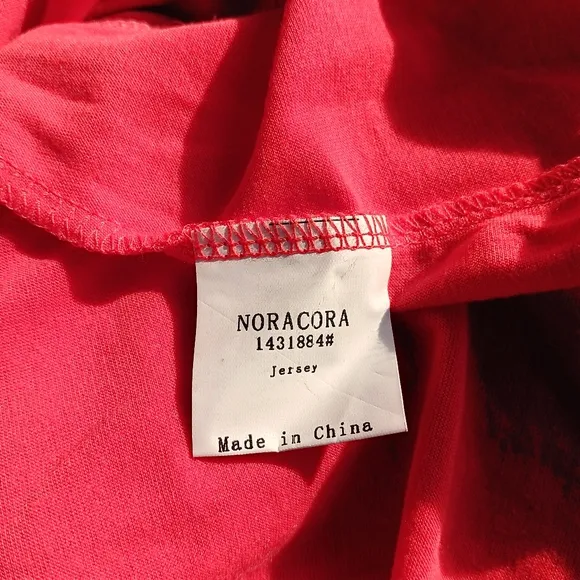 NEW NoraCora Jersey Sleep Shirt Lounge Pajama Top Books Tea Owl Red Extra Large