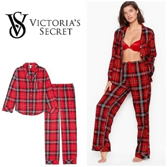 NEW VICTORIA’S SECRET FLANNEL PAJAMAS