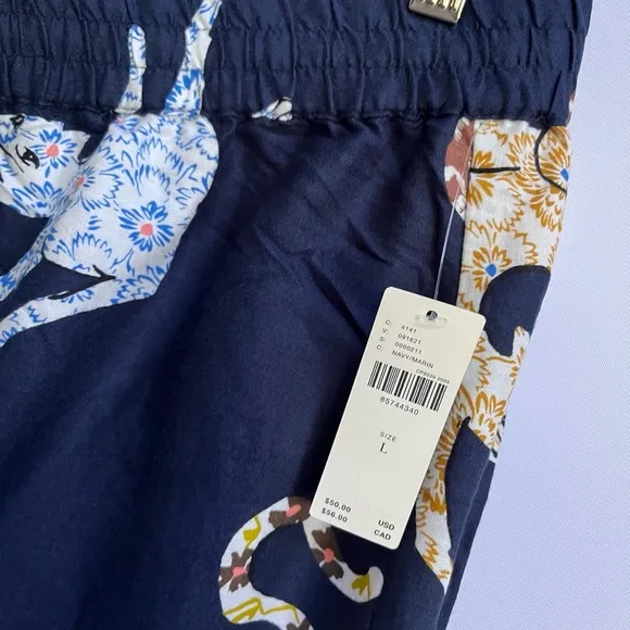 NWT Anthropologie Cecilia Pettersson Flannel Animal Print Pajama Pants Bottoms L