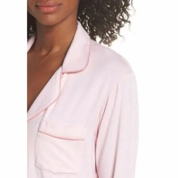 NWT UGG 2 pcs Lenon Pink Mini Stripe Jersey Knit Pajamas Shirt   Pants Set