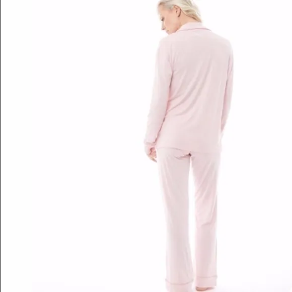 NWT UGG 2 pcs Lenon Pink Mini Stripe Jersey Knit Pajamas Shirt   Pants Set
