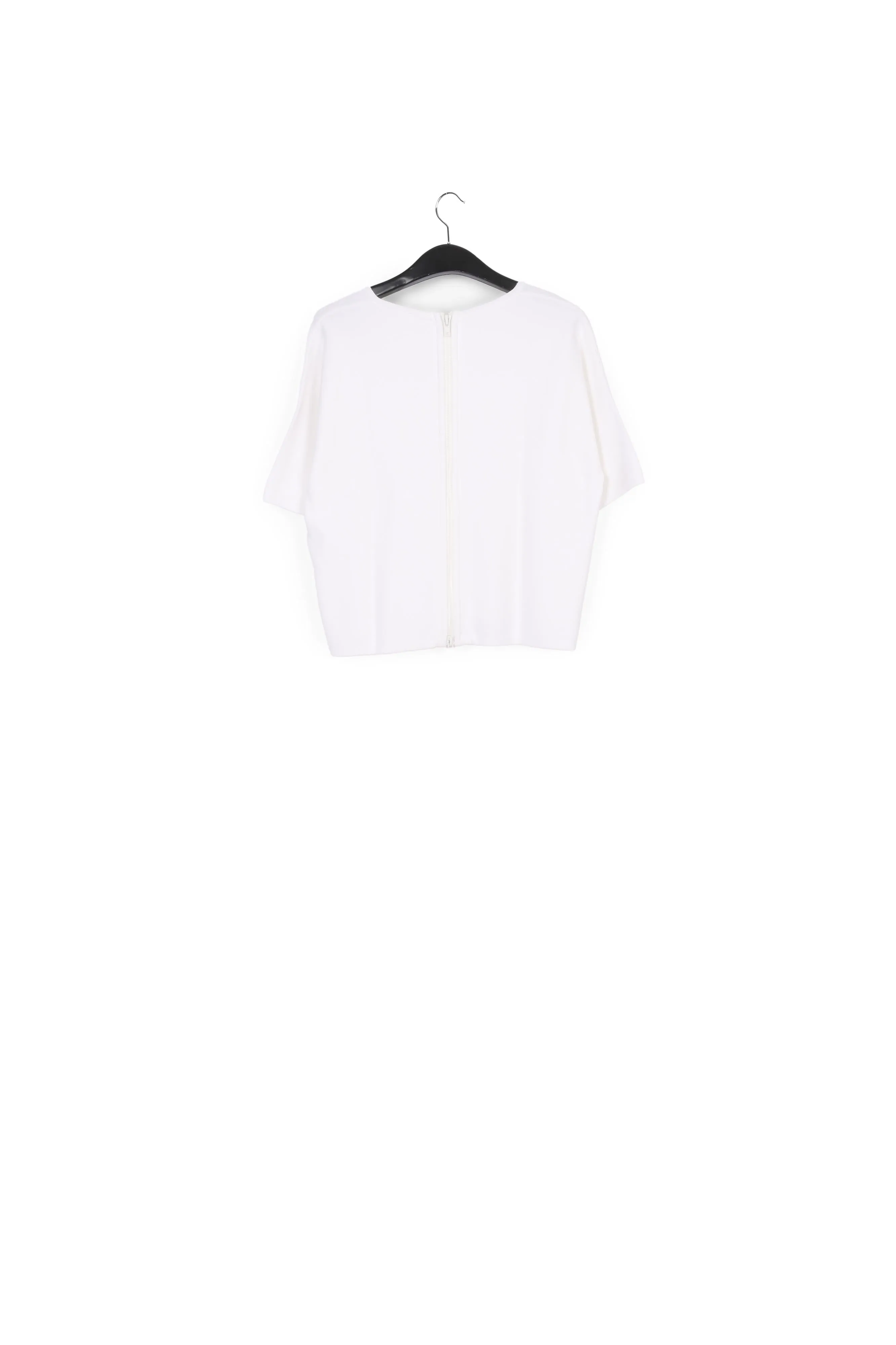 Off-white short-sleeved sweater