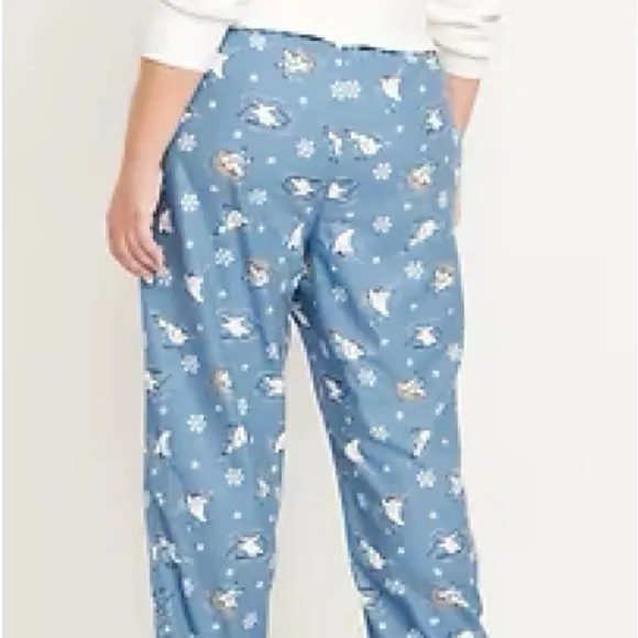 Old Navy polar bear cotton flannel pajamas sleep shirt and  bottoms XXL NWT