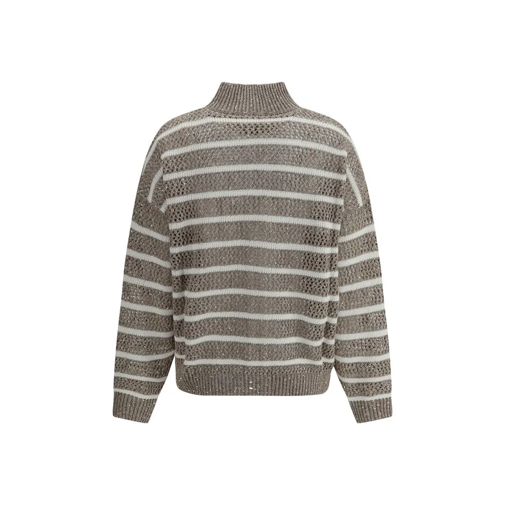 Open knit design Cardigan with sequins